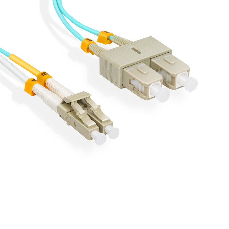 1m LC UPC to SC UPC  Duplex OM3  Multimode  LSZH 2.0mm Fiber Optic Patch Cabl