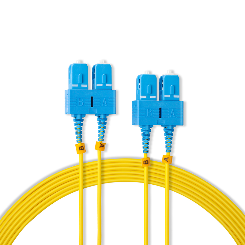 2m SC to SC UPC Duplex OS2 Single Mode LSZH 2.0mm Fiber Optic Patch Cable
